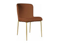 Chair - in copper corduroy - gold metal legs - NEW AHFT43635