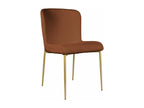 Chair - in copper corduroy - gold metal legs - NEW AHFT43635