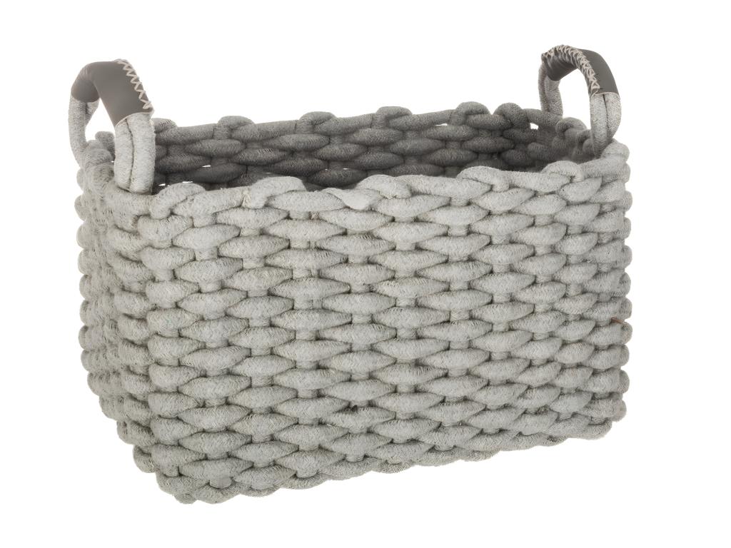 Set of 3 rectangular cotton storage baskets SORG28042