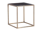 Lysvia - Antique Brass/Walnut Side Table JFWI50105