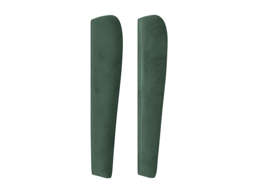 Headboard with wings, Dark Green, 203x23x118/128 cm, Velvet, NUSP62194