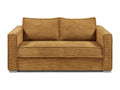3-seater express convertible sofa in mustard yellow corduroy - 140cm wide sleeping area - 18cm mattress Elariva JPKU91668