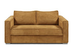 3-seater express convertible sofa in mustard yellow corduroy - 140cm wide sleeping area - 18cm mattress Elariva JPKU91668