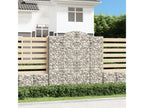 5-piece arched gabion baskets, 200x50x200/220 cm, galvanized iron, LZJS70695