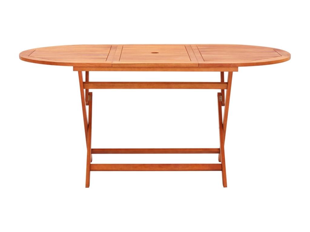 Folding garden table 160x85x74 cm Solid eucalyptus wood AWYE05194