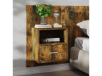 Smoked Oak Wall-Mounted Bedside Table XEAA30436
