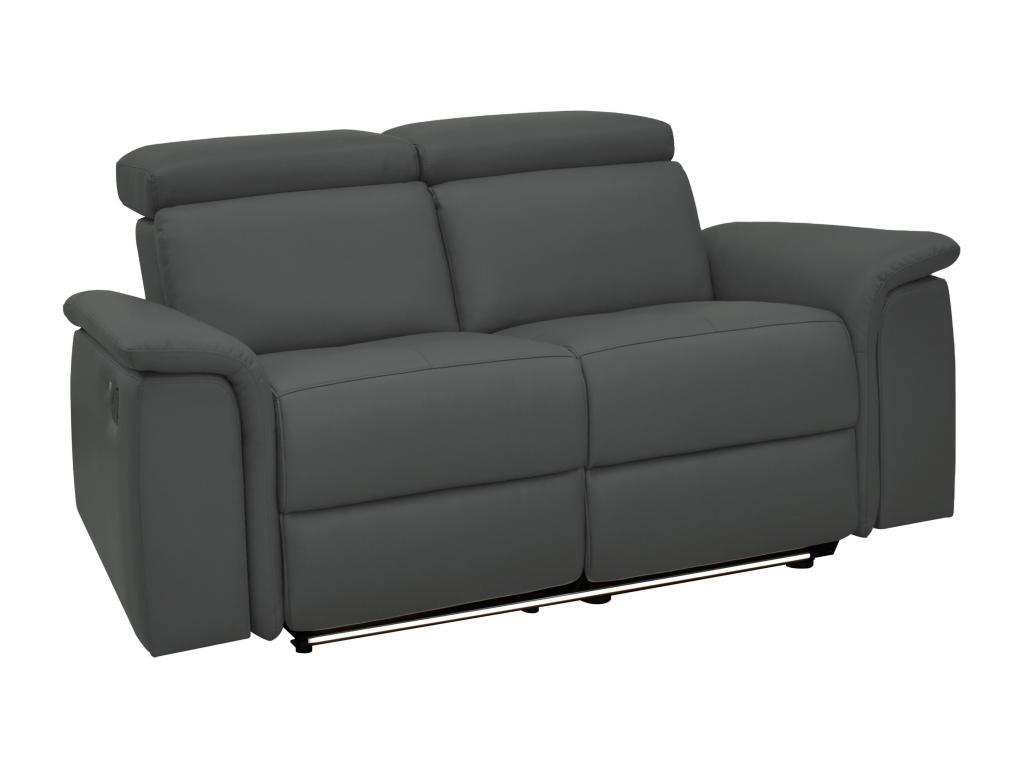 Pareli - 2-seater sofa with manual function in grey PU VMOW77970