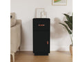 Black Buffet 34x40x75 cm Solid Pine Wood VTQA77878