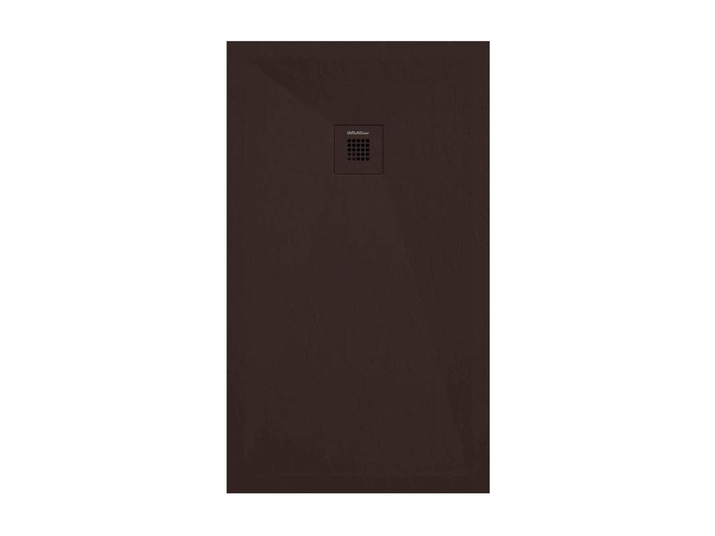 Dormeva chocolate slate shower tray with colored grid - 150x70 cm KLEE82330