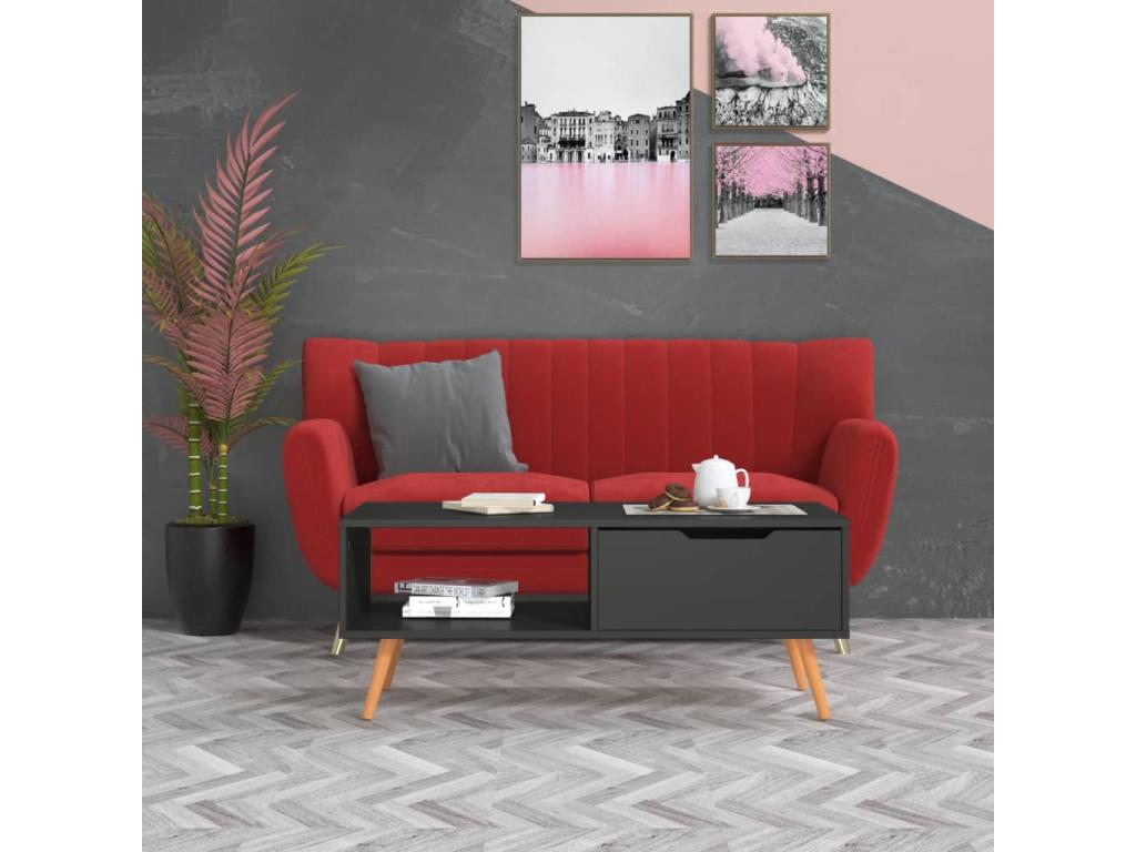 Grey Coffee Table 100x49.5x43 cm Chipboard ACHK73390