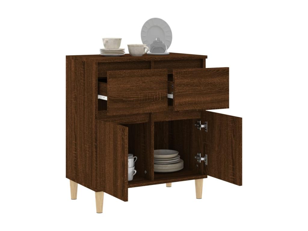 Brown Oak Buffet 60x35x70 cm Engineered Wood JNBQ59121