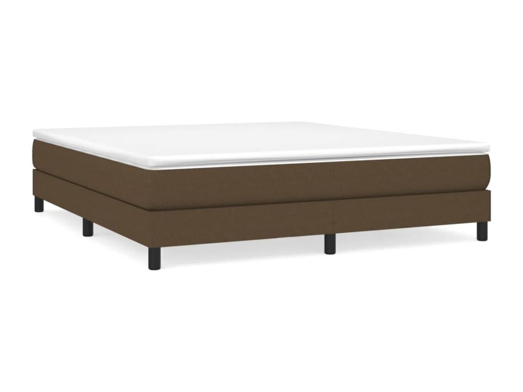 Upholstered bed base with mattress, dark brown, 180x200 cm, FDJC25017