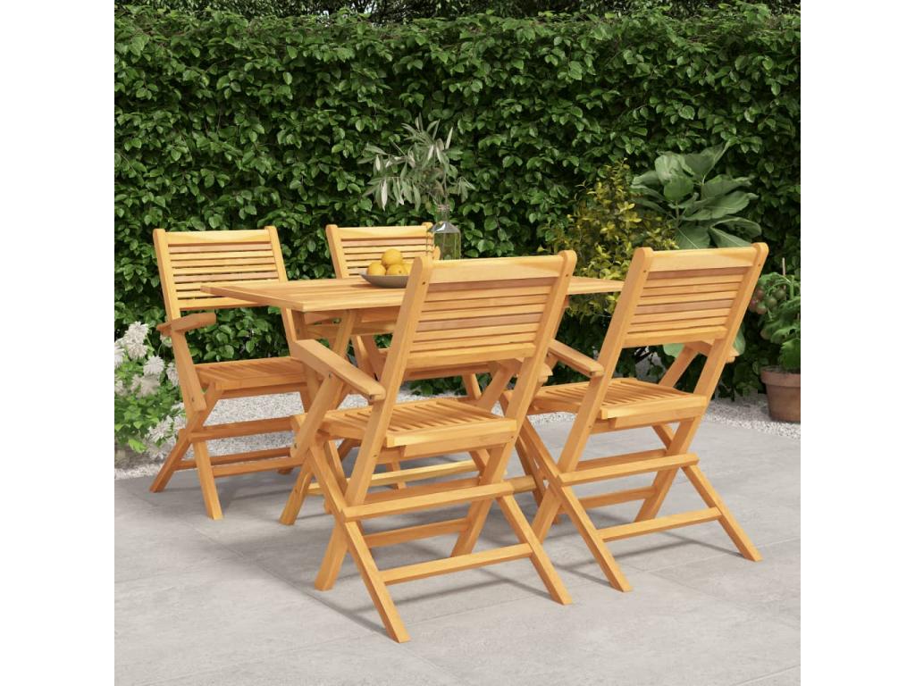 5-Piece Garden Dining Set Solid Teak Wood GYQI11338