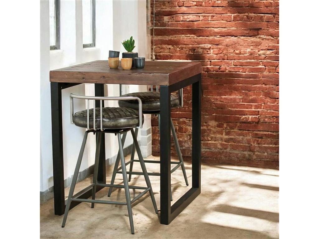 Lysvia industrial brown bar stool QIPW96705