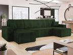Lysvia 101 Corner Sofa, Green, with Sleeping Function and Bedding Box, 312x145x82cm, SFJK60437
