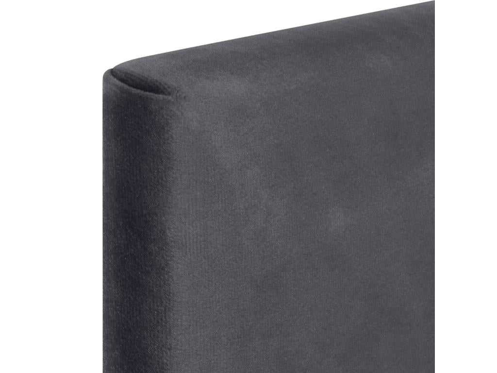 Lysvia Smooth Velvet Headboard with Buttons 110x50 Beds 105 - Dark Grey TDVD50622