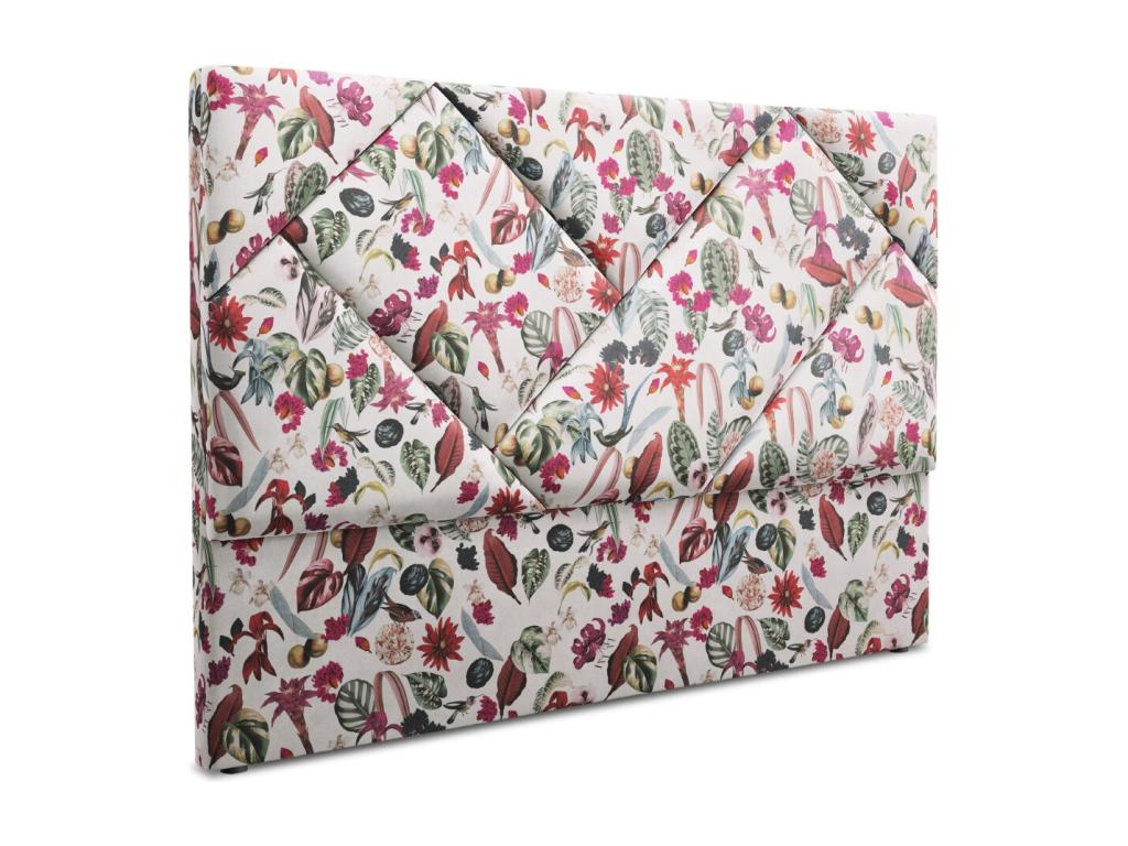 Lysvia - Lysvia headboard 180x120cm in tropical pattern velvet - 180x8x120cm YTPB65997