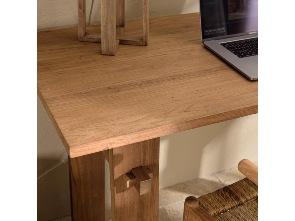 Lysvia - Desk 140x60cm in recycled teak wood QOQR47351