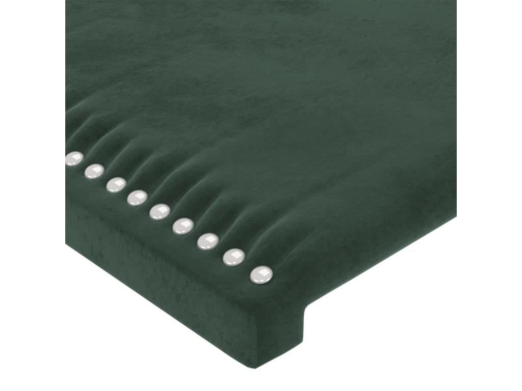 Headboard with wings, Dark Green, 203x23x118/128 cm, Velvet, NUSP62194