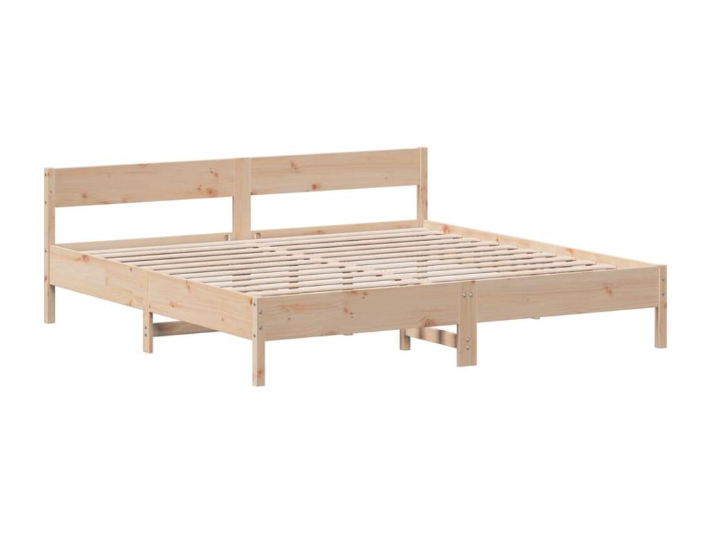 Bed frame without mattress 180x200 cm solid pine wood OPOK39176