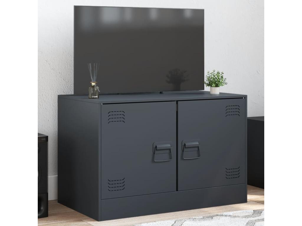 Anthracite TV stand 67x39x44 cm steel PPAU67334