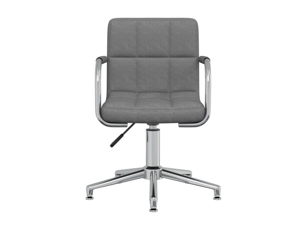 Swivel dining chair, light grey fabric, ERTO26429