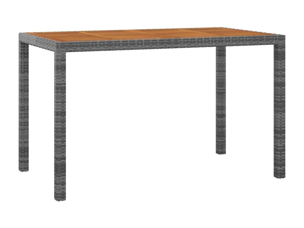 3-Piece Garden Dining Set and Cushions, Wicker Resin, Grey WODP11557