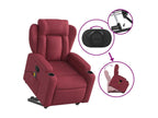 Reclining massage chair, burgundy red fabric QYQL98883