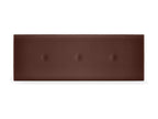 Lysvia Smooth Faux Leather Headboard with Buttons 150x50cm for 150cm Beds - Chocolate FVUY24699