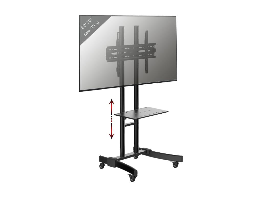 Elariva Universal TV Stand TV Cart B-MS 125 Black URRB66884