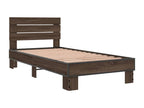 Bed frame without mattress, brown oak, 90x190 cm, EZAE41270