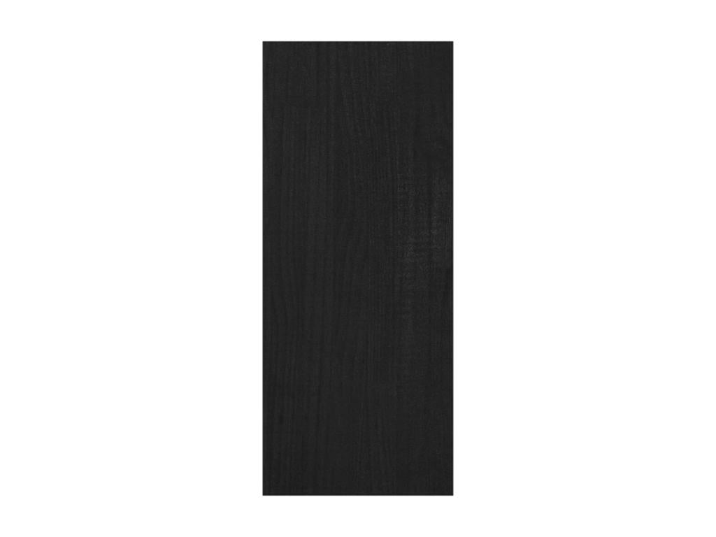 Black Bookshelf/Room Divider 100x30x71.5 cm Solid Pine AWIF34696