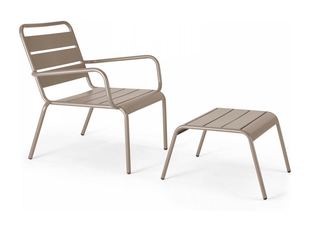 Set of 2 Dormeva armchairs with grey metal footrests and Dormeva MPHX02484