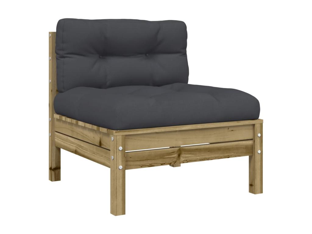 8-piece garden furniture set with cushions, impregnated pine wood BPCZ85266