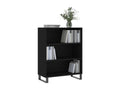 Black shelving unit 69.5x32.5x90 cm engineered wood PEQV89255