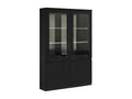 Dormeva - 4-Door Gloss Black Lacquered Display Cabinet with LEDs VJPV19360