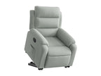Light grey velvet electric recliner chair EBOA24253