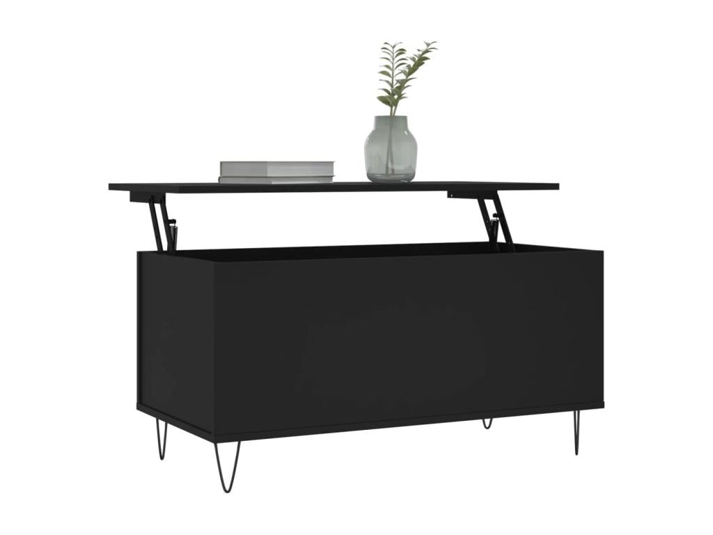 Coffee table, black, 90x44.5x45 cm, engineered wood, TQZO62015