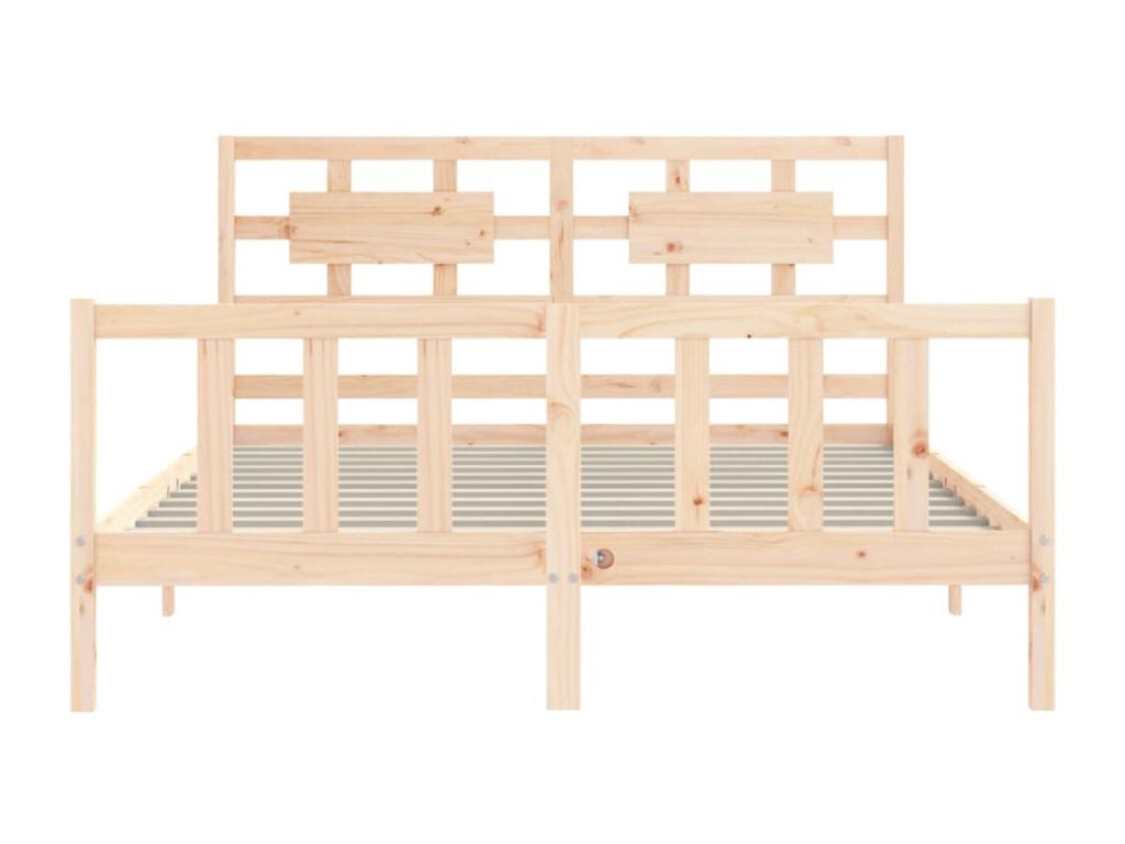 Bed frame with headboard, solid wood size KVDM94945