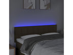 Dark Brown LED Headboard 144x5x78/88 cm Fabric OGMJ73973