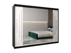 Lysvia 2 Sliding Door Wardrobe 200/250/62 3 Doors Black/White WTPJ44696