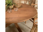 Lysvia - Round dining table 130x130cm in recycled teak wood QBOU78744