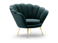 Lysvia - Lysvia armchair in petrol blue velvet - 98x78x76cm XFGD51692