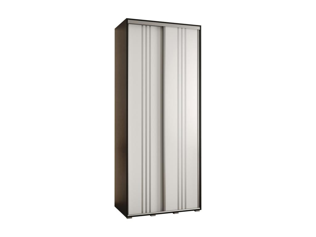 6-DOOR SLIDING WARDROBE 235.2/100/60 2-Door Black/White/Silver RWWF09332