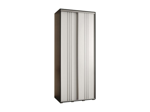 6-DOOR SLIDING WARDROBE 235.2/100/60 2-Door Black/White/Silver RWWF09332