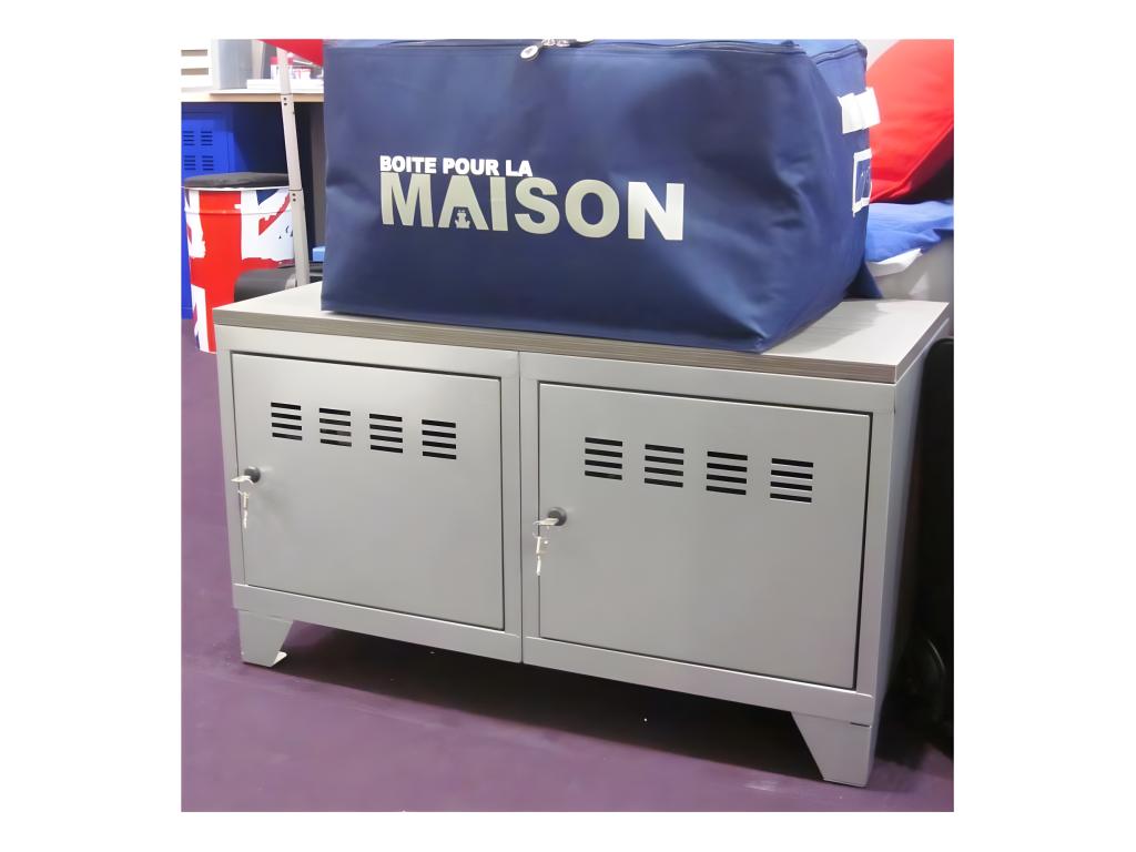 Industrial low cabinet in aluminum metal MUSI22855