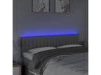 Light Grey LED Headboard 144x5x78/88 cm Fabric MQNY91076