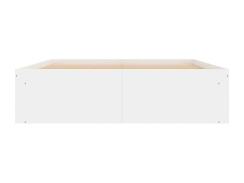 White bed frame 135x190 double PAQC54641