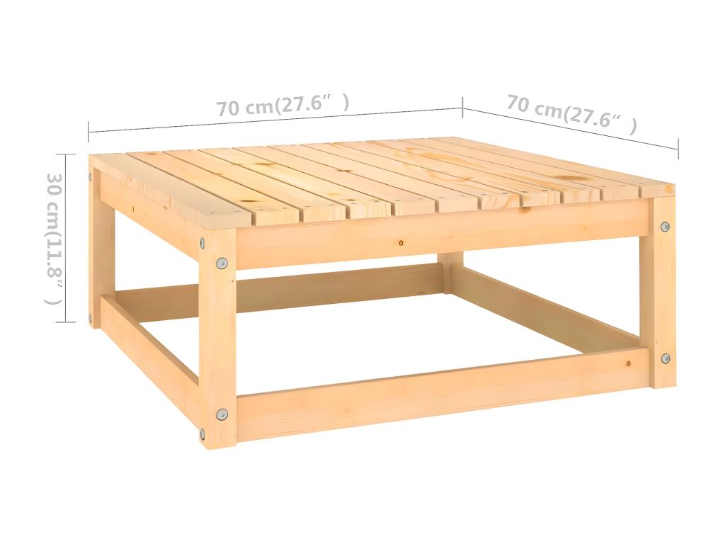 3-piece garden furniture set with cushions, solid pine wood LQWM96741