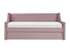 Velvet Trundle Bed 90x200 cm Pink LISS72166
